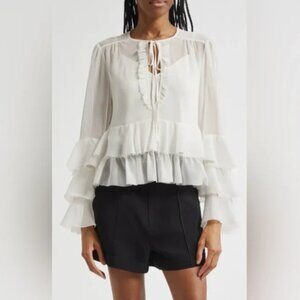 Cinq á Sept Steffina Layered Ruffle Top